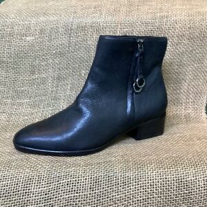 Naturalizer Women Black Leather Henry Ankle Boot Size 7.5
